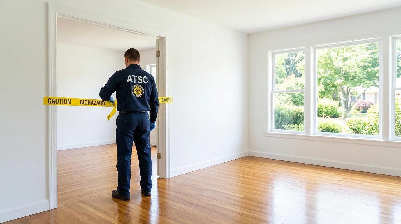 Certified biohazard cleanup crew performing Decomposition Cleanup in Shepherdsville
